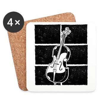 Cello Cellospieler Cellist - Untersetzer (4er-Set) - Weiß - Vorne