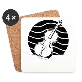 Cello Cellospieler Cellist - Untersetzer (4er-Set) - Weiß - Vorne