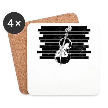 Cello Cellospieler Cellist - Untersetzer (4er-Set) - Weiß - Vorne
