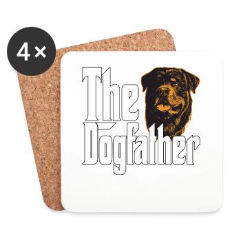 Rottweiler Dog Dad Dogfather Dogs Daddy Father Rot - Untersetzer (4er-Set) - Weiß - Vorne