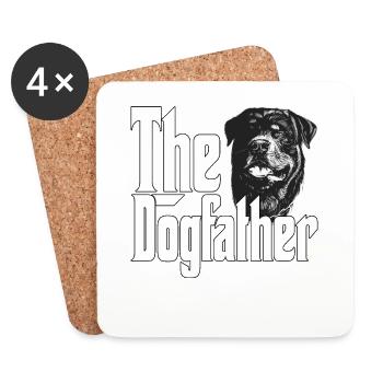 Rottweiler Dog Dad Dogfather Dogs Daddy Father Rot - Untersetzer (4er-Set) - Weiß - Vorne