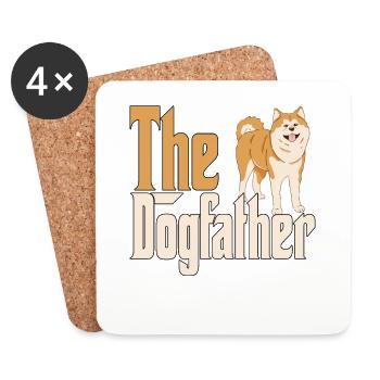 Akita Dog Dad Dogfather Dogs Daddy Father Rottie - Untersetzer (4er-Set) - Weiß - Vorne