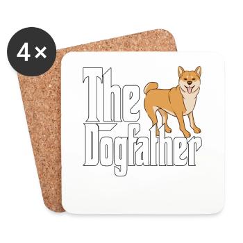 Shiba Inu Chien Papa Chien Père Chiens Papa Père Rott - Dessous de verre (lot de 4) - blanc - Devant