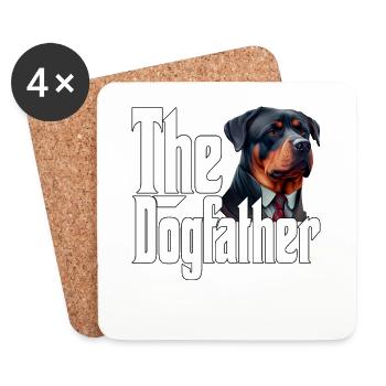 Rottweiler Dog Dad Dogfather Dogs Daddy Father Rot - Untersetzer (4er-Set) - Weiß - Vorne
