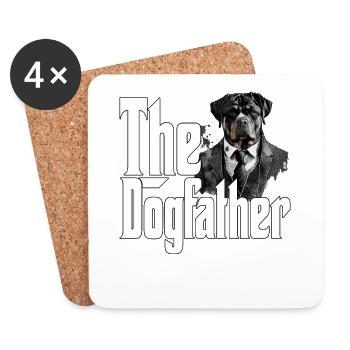 Rottweiler Dog Dad Dogfather Dogs Daddy Father Rot - Untersetzer (4er-Set) - Weiß - Vorne