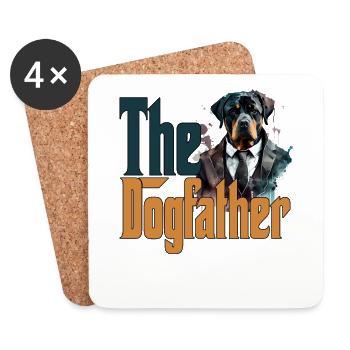 Rottweiler Dog Dad Dogfather Dogs Daddy Father Rot - Untersetzer (4er-Set) - Weiß - Vorne
