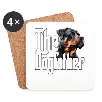 Rottweiler Dog Dad Dogfather Dogs Daddy Father Rot - Untersetzer (4er-Set) - Weiß - Vorne