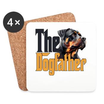 Rottweiler Dog Dad Dogfather Dogs Daddy Father Rot - Untersetzer (4er-Set) - Weiß - Vorne