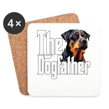 Rottweiler Dog Dad Dogfather Dogs Daddy Father Rot - Untersetzer (4er-Set) - Weiß - Vorne