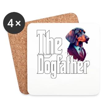 Dachshund Dog Dad Dogfather Dogs Daddy Father Rott - Untersetzer (4er-Set) - Weiß - Vorne
