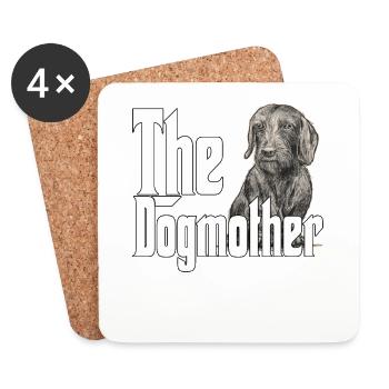 Teckel Chien Maman Chienne Chiens Maman - Dessous de verre (lot de 4) - blanc - Devant