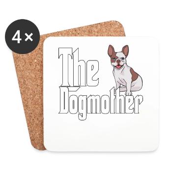 Chien bouledogue français maman dogmère chiens maman maman - Dessous de verre (lot de 4) - blanc - Devant