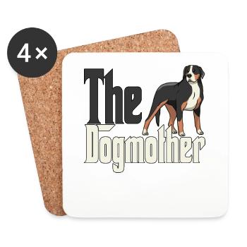 Chien de montagne suisse Maman Chienne Chienne Chiens Maman - Dessous de verre (lot de 4) - blanc - Devant