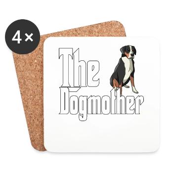 Chien de montagne suisse Maman Chienne Chienne Chiens Maman - Dessous de verre (lot de 4) - blanc - Devant