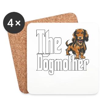 Dachshund Dog Mom Dogmother Dogs Mommy - Untersetzer (4er-Set) - Weiß - Vorne