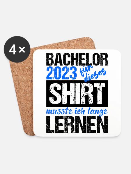 Bachelor 2023 Lange Genug Gelernt Lasst Uns Feiern - Untersetzer (4er-Set) - Weiß