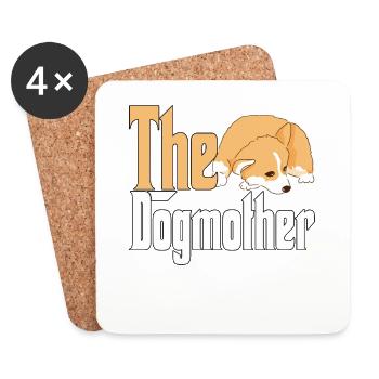 Corgi Dog Mom Dogmother Dogs Mommy - Untersetzer (4er-Set) - Weiß - Vorne