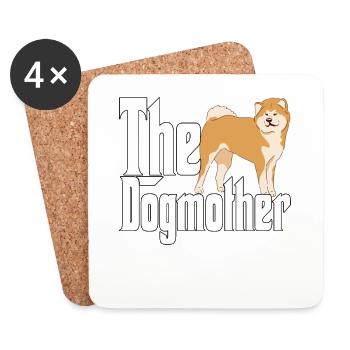 Akita Chien Maman Chienne Chiens Maman - Dessous de verre (lot de 4) - blanc - Devant