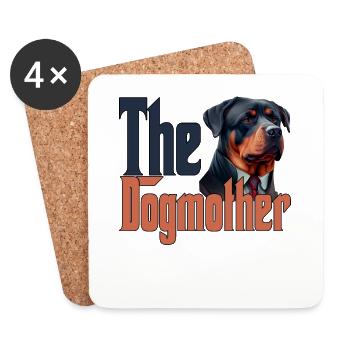 Rottweiler Chien Maman Chienne Chiens Maman Rottie - Dessous de verre (lot de 4) - blanc - Devant