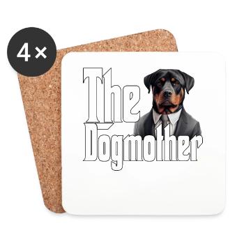 Rottweiler Chien Maman Chienne Chiens Maman Rottie - Dessous de verre (lot de 4) - blanc - Devant