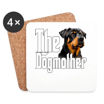 Rottweiler Chien Maman Chienne Chiens Maman Rottie - Dessous de verre (lot de 4) - blanc - Devant