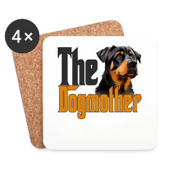 Rottweiler Chien Maman Chienne Chiens Maman Rottie - Dessous de verre (lot de 4) - blanc - Devant