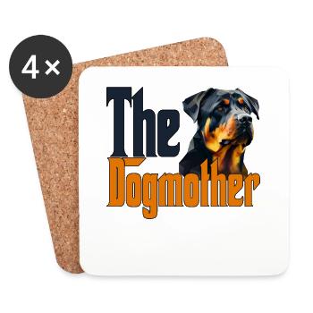 Rottweiler Chien Maman Chienne Chiens Maman Rottie - Dessous de verre (lot de 4) - blanc - Devant