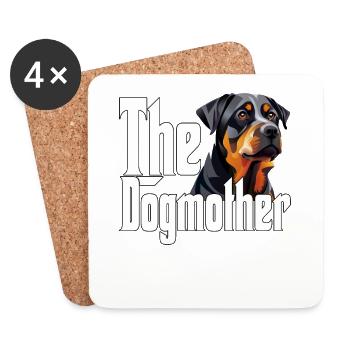 Rottweiler Chien Maman Chienne Chiens Maman Rottie - Dessous de verre (lot de 4) - blanc - Devant