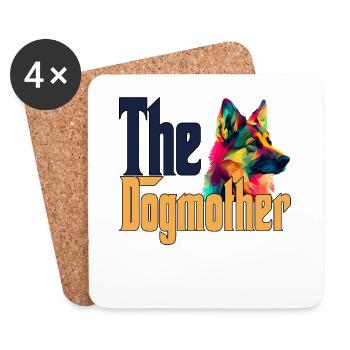 Berger Anglais Maman Dogmère Chiens Maman Rotti - Dessous de verre (lot de 4) - blanc - Devant
