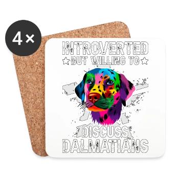 Introverted but willing to discuss Dalmatians - Untersetzer (4er-Set) - Weiß - Vorne