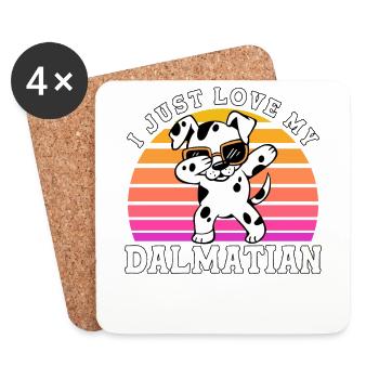 I just love my Dalmatian - Untersetzer (4er-Set) - Weiß - Vorne