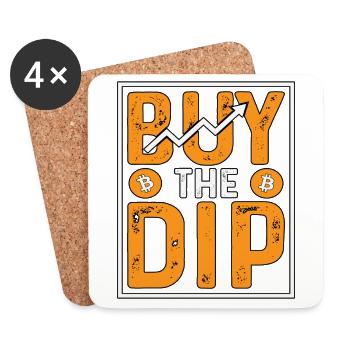 Buy The Dip Crypto - Coasters (set of 4) - white - Front