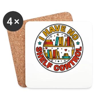Je n’ai pas de livre de contrôle d’étagère - Dessous de verre (lot de 4) - blanc - Devant