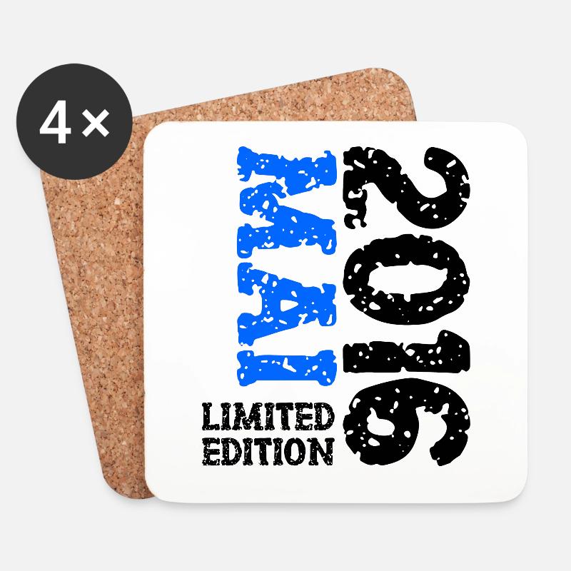 2016 Mai Limited Edition Geburtstag Geschenk - Untersetzer (4er-Set) - Weiß
