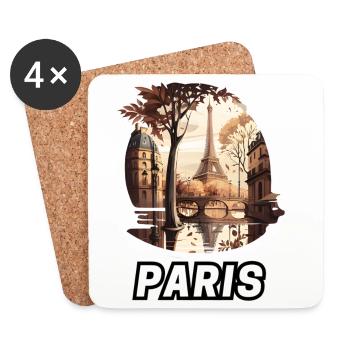 Paris - Dessous de verre (lot de 4) - blanc - Devant