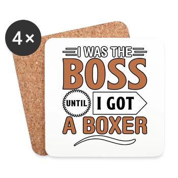 I was the Chief until I got a Boxer - Coasters (set of 4) - white - Front