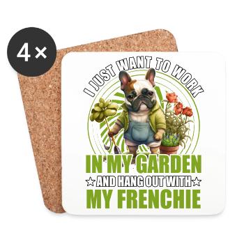 Je veux juste travailler dans mon jardin et passer du temps avec - Dessous de verre (lot de 4) - blanc - Devant