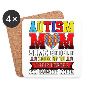 Maman autiste Certaines personnes admirent leur autisme - Dessous de verre (lot de 4) - blanc - Devant