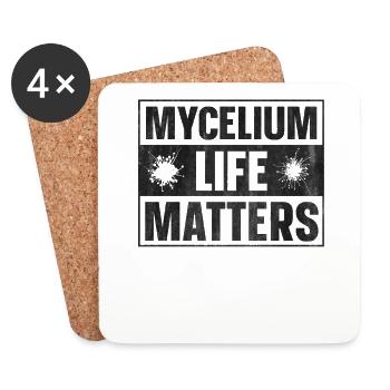 Mycelium Life Matters Foraging Mushroom Hunting - Untersetzer (4er-Set) - Weiß - Vorne