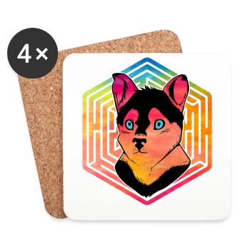 Husky - Coasters (set of 4) - white - Front