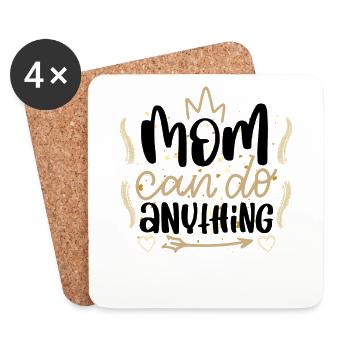 Mom Can Do Anything Muttertag Mama kann alles - Untersetzer (4er-Set) - Weiß - Vorne