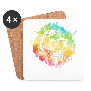 English Bulldog - Coasters (set of 4) - white - Front