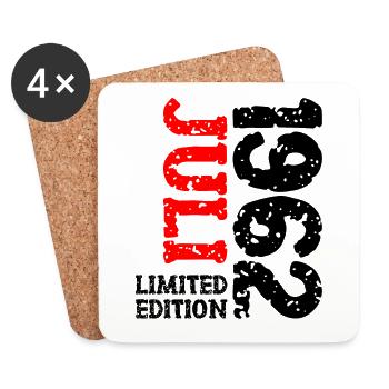 1962 Juli Limited Edition Geburtstag Geschenk - Untersetzer (4er-Set) - Weiß - Vorne