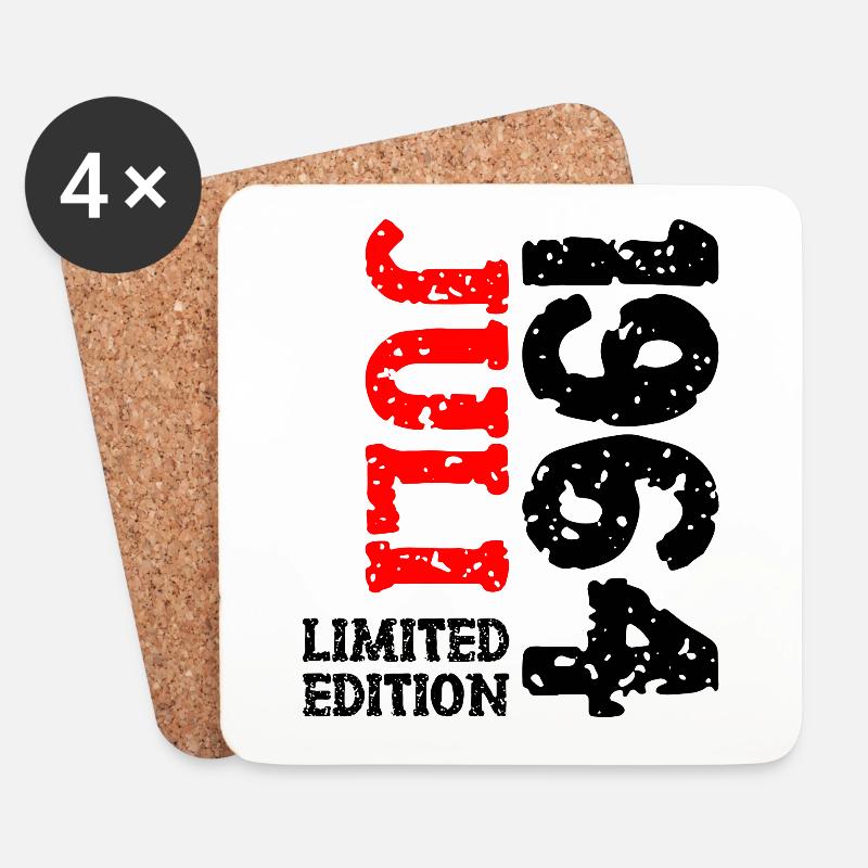 1964 Juli Limited Edition Geburtstag Geschenk - Untersetzer (4er-Set) - Weiß