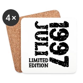 1997 Juli Limited Edition Geburtstag Geschenk - Untersetzer (4er-Set) - Weiß - Vorne