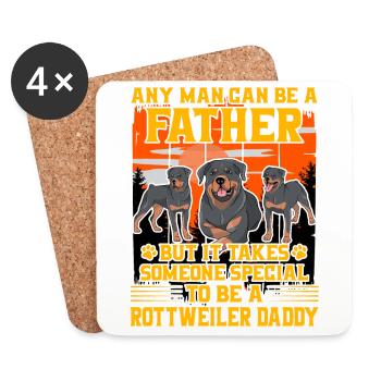 Rottweiler Daddy - Coasters (set of 4) - white - Front
