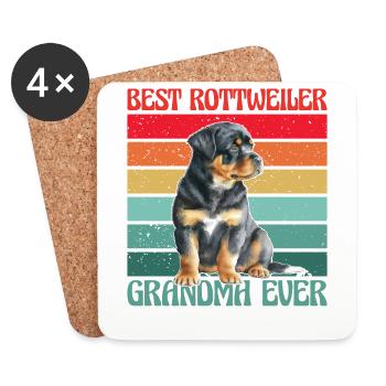 Best Rottweiler Grandma ever - Coasters (set of 4) - white - Front