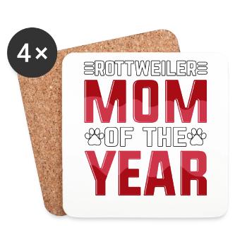 Rottweiler mom of the year - Untersetzer (4er-Set) - Weiß - Vorne