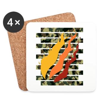 Fire Nation - Coasters (set of 4) - white - Front