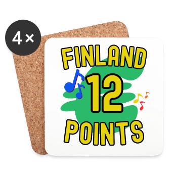 Finnland 12 Punkte - der richtige Sieger - Untersetzer (4er-Set) - Weiß - Vorne